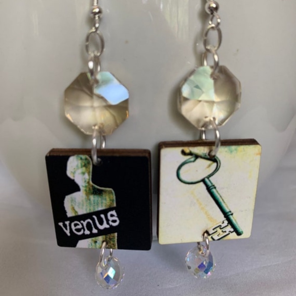 Venus Fun & Funky Art and Crystal Earrings